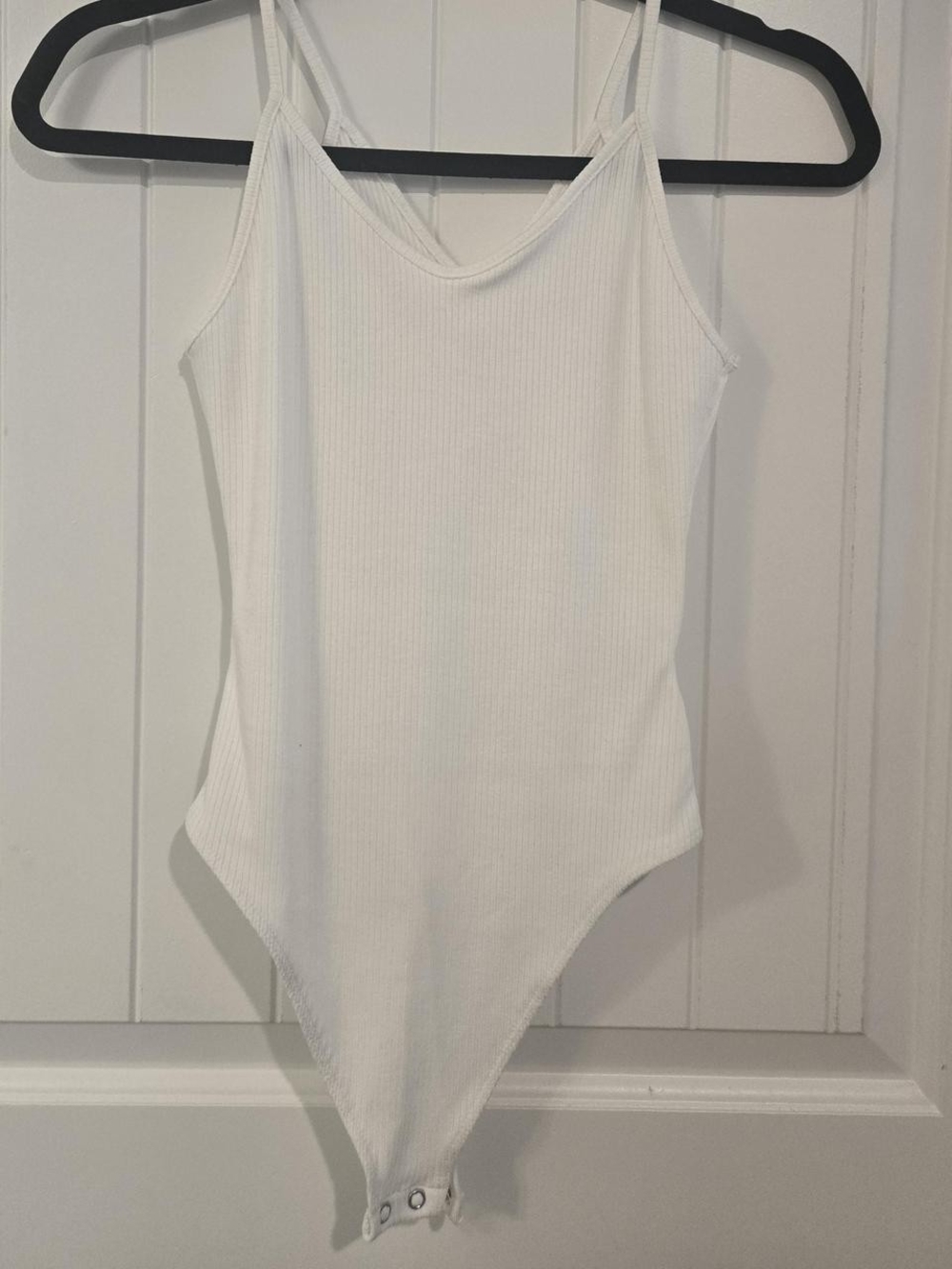 White Ribbed Girls' One-Piece Bodysuit